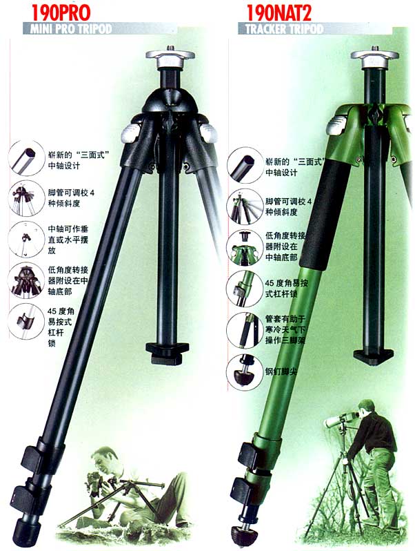 Manfrotto 190系列三脚架